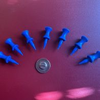 GOLF-Sport: 7 x blaue Golfnägel + RS Golfball-Wertmarke