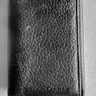 Calvin Klein - Kreditkartenetui aus Leder - schwarz 10,5 cm x 7,5 cm