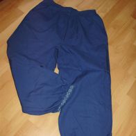 Gudrun Sjöden Hose blau Stickerei am Saum weit 100% BW S