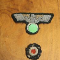 Originaler Adler und Kokarde vom Schiffchen für Offiziere