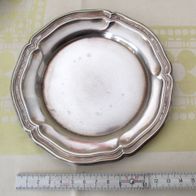 schöne alte Servierschale Ø 15 cm - versilberte Chippendale Tablettschale