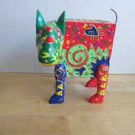 Mexikanische Volkskunst Kuh Spardose Holzarbeit