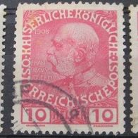 1908-1913, Austro-Hungarian Monarchy, set 3 stamps: Jubilee - Emperor Franz Joseph