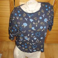 Pepe Jeans Shirt blau bestickz Blumen XS = S