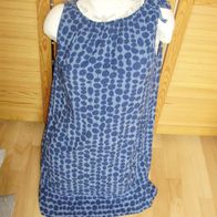 Sommerkleid hellblau mit blauen Punkten locker und leicht S M