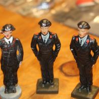Original Lineol 3 Figuren Panzersoldaten, 7,5cm - Top Zustand