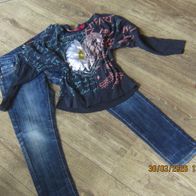 Kinder Jeans und Shirt von Desigual größe 128-134