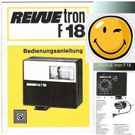 REVUE tron F18, Elektronenblitzgerät, Bedienungsanleitung,