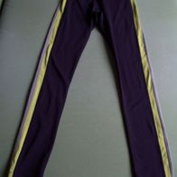 Pageone Active Sporthose Leggings Leggins Schwarz Oliv Gelb Stretch Gr. XS