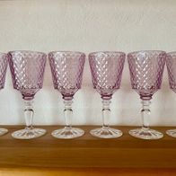 Villeroy & Boch "Retro Country" - 6 x Rotweinglas mauve TOPzustand!