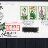 Berlin 1977 Wohlfahrt: Wiesenblumen FDC MiNr. 556 - 559 ESST gelaufen