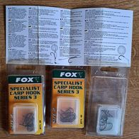 Neu 20 Fox Specialist Carp Hook Series 3 Karpfenhaken Größe: 2 Boiliehaken Haken