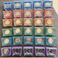 6 x 5x5 Euro Münzen BRD 2016-2021"Klimazonen der Erde" A-J, P, eu, OVP in Koziolbox