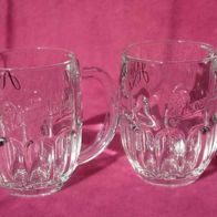 NEU 2x Pilsner Urquell Bierkrug 0,5 l Bierhumpen CZ Bier Glas Henkel James June