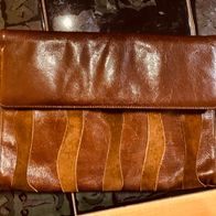 Plinio Visonà Designertasche Umhängetasche braun Glattleder Wildleder 80er/90er neu