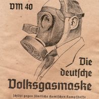 Deutsche Volksmaske VM 40 - Historisches Militaria-Sammlerstück