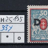 Los H25195: Danzig Dienst Mi. 33 Y * *
