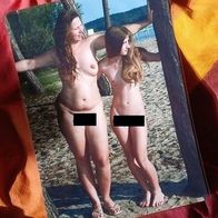 Frau Dame Mutter Tochter FKK Akt Erotik künstlerische Aktfotografie A4 + laminiert