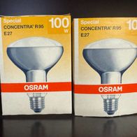 OSRAM - 2 x Concentra R 95 - E 27 / 100 WATT NEU & OVP!