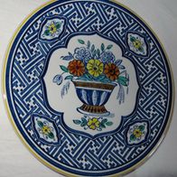 CP Villeroy & Bloch Andenkenteller Zierteller 1977 "Harlem" Blumenschale handgemalt 2