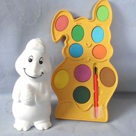 Küken Ente mit Osterei zum anmalen bemalen ca. 15,5 cm hoch NEU