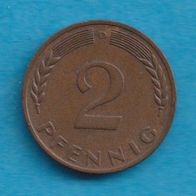 2 Pfennig 1967 D