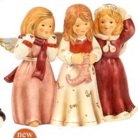 Goebel "Engel-Trio" Engelgruppe Engelsgruppe Engeltrio 13 cm Bordeaux 2007 NEU + OVP