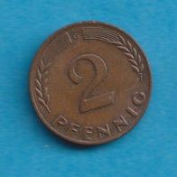 2 Pfennig 1968 G nicht magnetisch