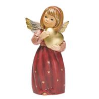Goebel Weihnacht "Himmelsherz" Engel mit goldenem Herz 12,5 cm Bordeaux 2006 NEU OVP