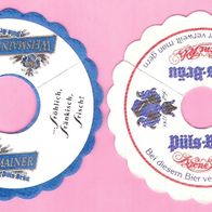Pilsdeckchen Tropfdeckchen, Püls-Bräu Varianten 2x