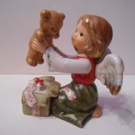 Goebel Weihnacht "Mein bester Freund" Engel mit Teddy Rot-Grün Winterzauber 2006 NEU