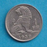 Belgien 1 Franken 1939 Belgique - Belgie