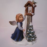 Goebel "Kling Glöckchen" Engel am Glockenturm 22 cm Nachtblau Glocke 2005 NEU + OVP
