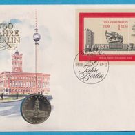 DDR 5 Mark 1987 Rotes Rathaus Numisbrief Münze vorzüglich Top