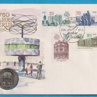DDR 5 Mark 1987 Berlin Alexanderplatz Numisbrief Münze vorzüglich Top