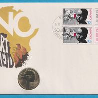 DDR 5 Mark 1978 Internationales Anti Apartheid Numisbrief Münze vorzüglich Top