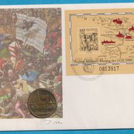 DDR 5 Mark 1989 Marien Kirche Mühlhausen Numisbrief Münze vorzüglich Top