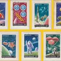 Rumänien 1972 Apollo Programm MiNr. 3069-75 gestempelt
