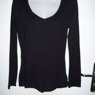 Orsay Langarm Shirt Schwarz Gr. M Shirt Basic Stretch