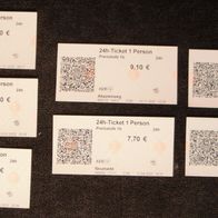 7 Stück 24-h-Fahrkarten KVB VRS Köln 2021-23 Straßenbahn U-Bahn Bus S-Bahn