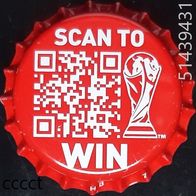 Scan To Win Jupiler Brauerei Bier Kronkorken Belgien 2026 in neu unbenutzt Fußball WM