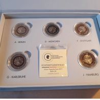 5 x 5 Euro BRD 2017 Klimazonen "Tropische Zone" A-J, Stg, Neu, OVP in bel. Box