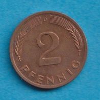 2 Pfennig 1974 D