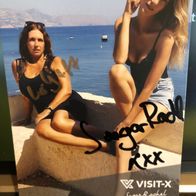 Autogrammkarte Sugar Rachel & hotjeanny - Erotikstars- original - signiert - gut