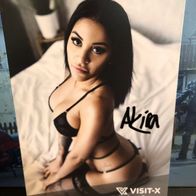 Autogrammkarte Dirty Akina - Erotikstar - original - signiert - gut