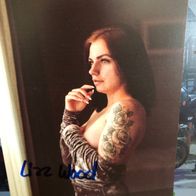 Autogrammkarte Lizz Wood - Erotikstar - original - signiert - sehr gut