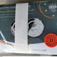 5 x 10 Euro Sammlerm. BRD 2019 "Luft bewegt-In der Luft" A-J, PP, Neu, OVP im Blister