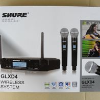 Shure GLXD4 Wireless System Set mit 2 Shure Beta 58A Mikrofone Komplett