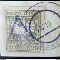 alte Briefmarke aus Polen, gestempelt