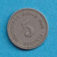 Kaiserreich 5 Pfennig 1903 A
